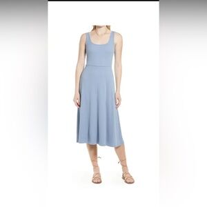 Nordstrom Blue Sleeveless V-Neck A-Line Maxi Dress